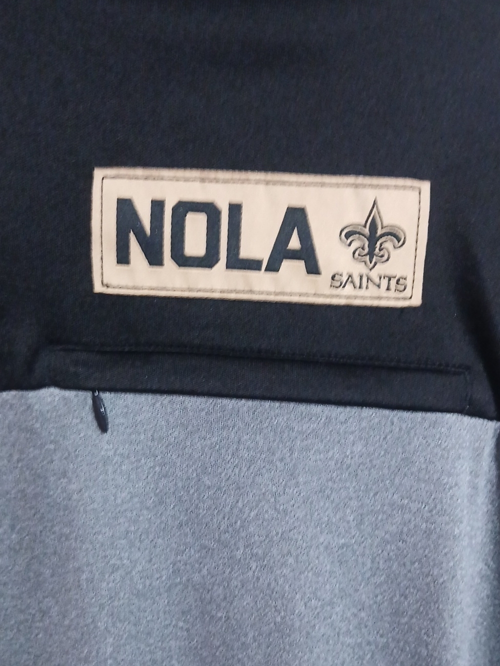 Men's Xl New Orleans Saints Quarter-Zip Pullover - Picture 2 of 6